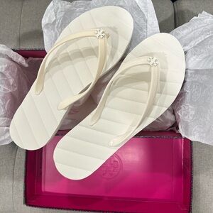 Tory Burch White flip flop